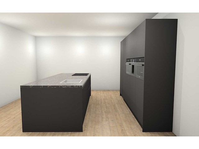 Häcker concept130 topsoft mat lak grafiet eiland keuken - afbeelding 25 van  26
