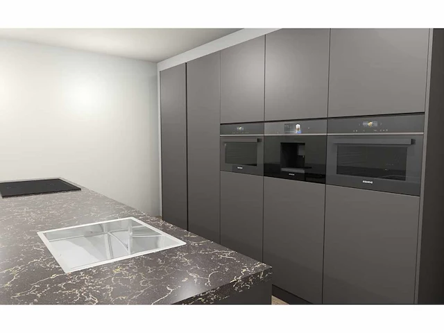 Häcker concept130 topsoft mat lak grafiet eiland keuken - afbeelding 22 van  26