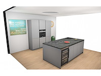 Häcker concept130 topsoft mat parelgrijs lak eiland keuken