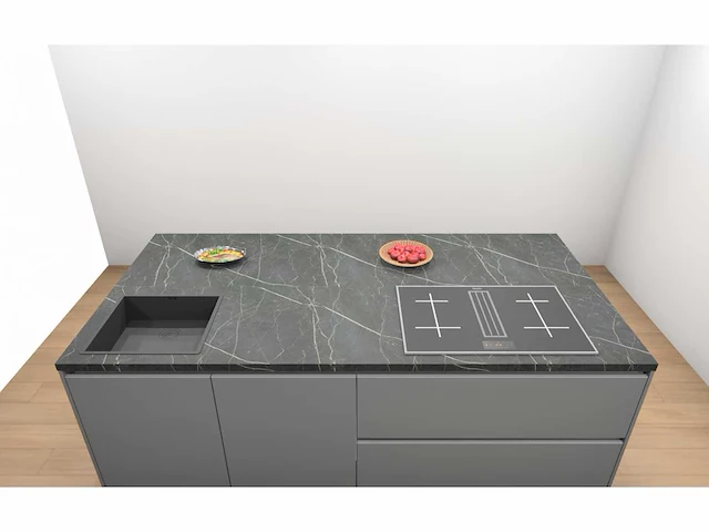 Häcker concept130 topsoft mat parelgrijs lak eiland keuken - afbeelding 2 van  33