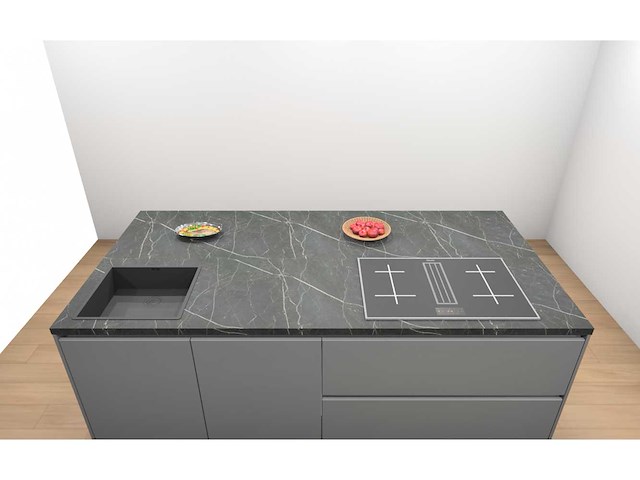 Häcker concept130 topsoft mat parelgrijs lak eiland keuken - afbeelding 1 van  19