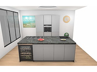 Häcker concept130 topsoft mat parelgrijs lak eiland keuken