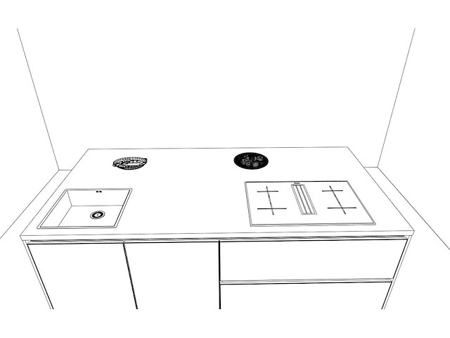 Häcker concept130 topsoft mat parelgrijs lak eiland keuken - afbeelding 2 van  9