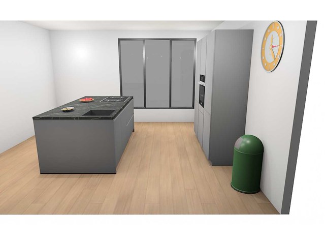 Häcker concept130 topsoft mat parelgrijs lak eiland keuken - afbeelding 9 van  9
