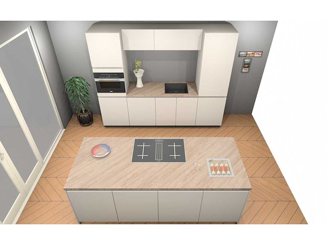 Häcker concept130 topsoft mat satijn lak eiland keuken - afbeelding 2 van  27