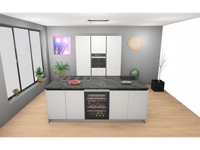 Häcker concept130 topsoft mat wit lak eiland keuken - afbeelding 12 van  31