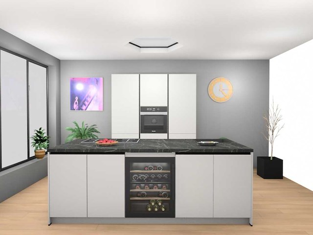 Häcker concept130 topsoft mat wit lak eiland keuken - afbeelding 26 van  31