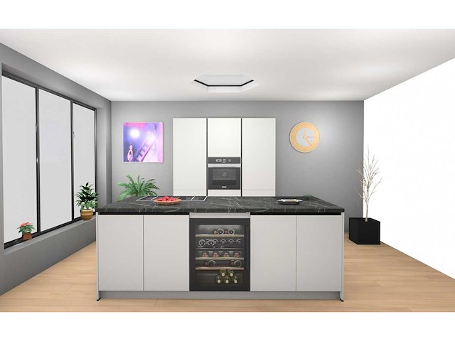 Häcker concept130 topsoft mat wit lak eiland keuken - afbeelding 31 van  31