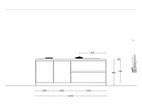 Häcker concept130 topsoft mat wit lak eiland keuken - afbeelding 3 van  31