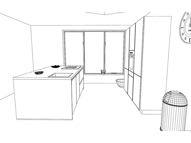 Häcker concept130 topsoft mat wit lak eiland keuken - afbeelding 18 van  23