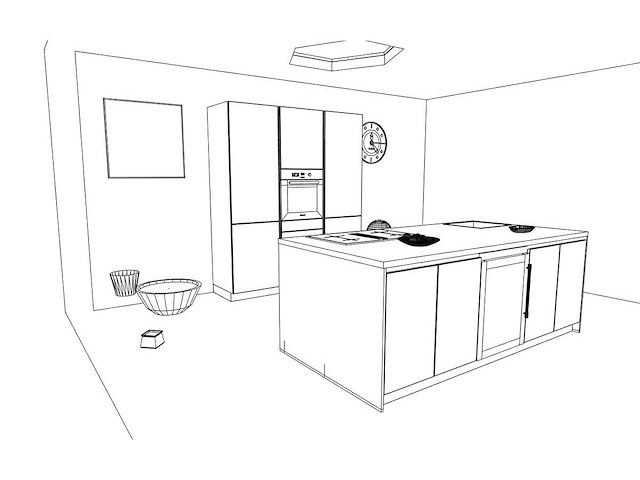 Häcker concept130 topsoft mat wit lak eiland keuken - afbeelding 19 van  23