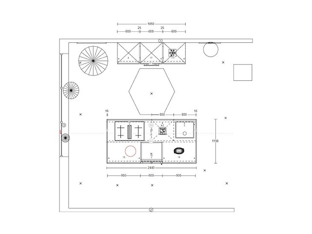 Häcker concept130 topsoft mat wit lak eiland keuken - afbeelding 23 van  23