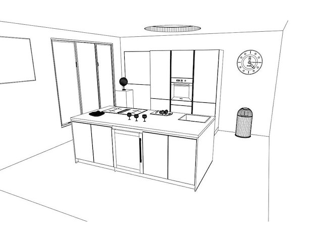 Häcker concept130 topsoft mat zwart lak eiland - afbeelding 2 van  29