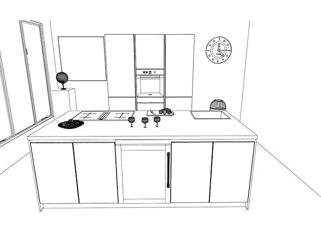 Häcker concept130 topsoft mat zwart lak eiland - afbeelding 4 van  29