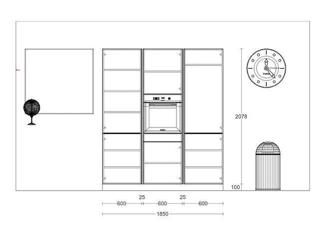 Häcker concept130 topsoft mat zwart lak eiland - afbeelding 8 van  21