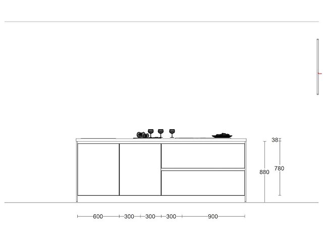 Häcker concept130 topsoft mat zwart lak eiland - afbeelding 13 van  29