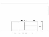 Häcker concept130 topsoft mat zwart lak eiland - afbeelding 11 van  29