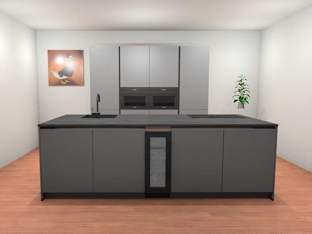 Häcker concept130 topsoft parelgrijs mat eiland keuken - afbeelding 1 van  22