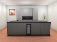 Häcker concept130 topsoft parelgrijs mat eiland keuken