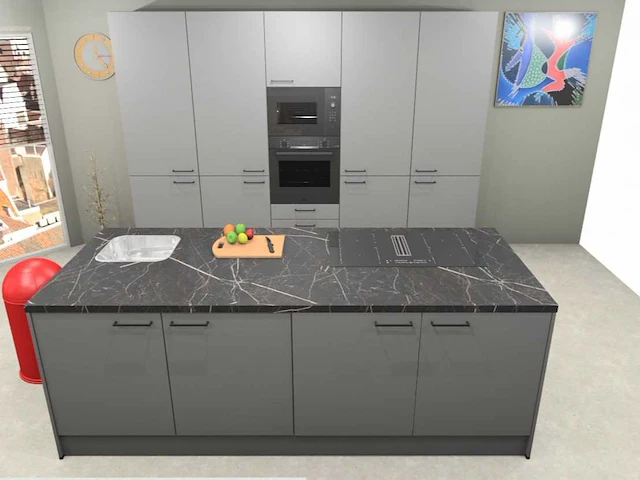 Häcker concept130 topsoft parelgrijs mat eiland - afbeelding 4 van  27