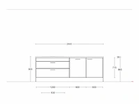 Häcker concept130 topsoft parelgrijs mat eiland - afbeelding 1 van  27