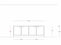 Häcker concept130 topsoft parelgrijs mat eiland - afbeelding 2 van  27