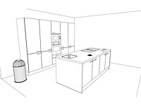 Häcker concept130 topsoft zwart mat eiland - afbeelding 6 van  23