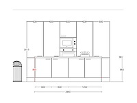 Häcker concept130 topsoft zwart mat eiland - afbeelding 21 van  23