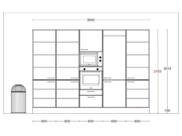 Häcker concept130 topsoft zwart mat eiland - afbeelding 11 van  23