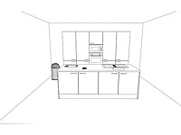Häcker concept130 topsoft zwart mat eiland - afbeelding 3 van  14