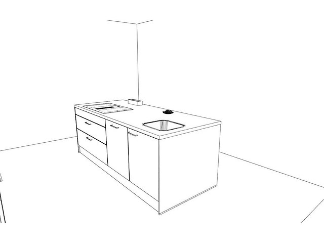 Häcker concept130 topsoft zwart mat eiland - afbeelding 4 van  14