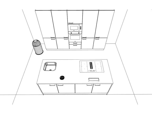 Häcker concept130 topsoft zwart mat eiland - afbeelding 6 van  14