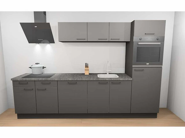 Häcker concept130 uno grafiet mat recht keuken - afbeelding 13 van  23