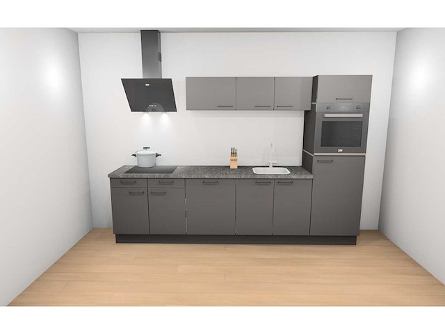 Häcker concept130 uno grafiet mat recht keuken - afbeelding 6 van  23