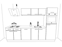 Häcker concept130 uno zwart mat recht keuken - afbeelding 4 van  11