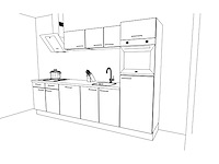 Häcker concept130 uno zwart mat recht keuken - afbeelding 20 van  20