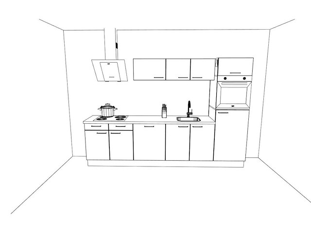 Häcker concept130 uno zwart mat recht keuken - afbeelding 4 van  17