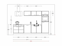 Häcker concept130 uno zwart mat recht keuken - afbeelding 4 van  22