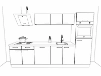 Häcker concept130 uno zwart mat recht keuken - afbeelding 8 van  22