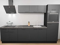 Häcker concept130 uno zwart mat recht keuken