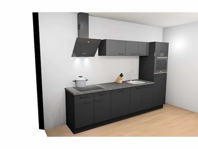 Häcker concept130 uno zwart mat recht keuken - afbeelding 17 van  22