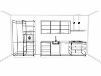 Häcker concept130 wit hoogglans recht opgestelde keuken - afbeelding 19 van  20