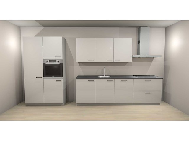 Häcker concept130 wit hoogglans recht opgestelde keuken - afbeelding 2 van  20