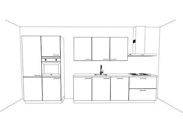 Häcker concept130 wit hoogglans recht opgestelde keuken - afbeelding 12 van  16