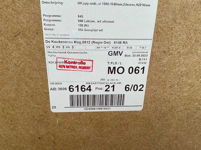 Häcker keukenopstelling ssk 125 arctis weiss 366cm plus 180cm - afbeelding 11 van  11