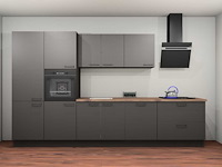 Häcker topsoft grafiet mat recht keuken - afbeelding 1 van  12