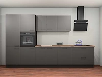 Häcker topsoft grafiet mat recht keuken - afbeelding 1 van  16