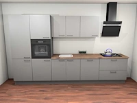 Häcker topsoft parelgrijs recht keuken