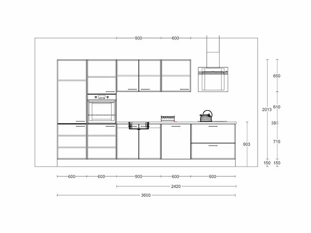 Häcker topsoft parelgrijs recht keuken - afbeelding 16 van  18