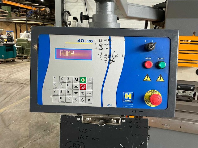 Haco - ppm 36100, 3600mm x 100t - press brake - 2011 - afbeelding 4 van  15